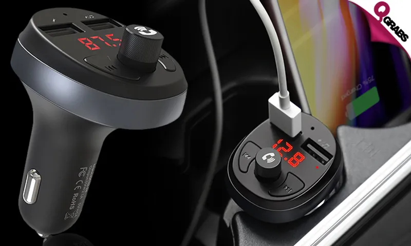 Car Charger & Wireless FM Transmitter!